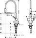 Смеситель для кухни HANSGROHE TALIS M54 72861670, черный матовый 99189 фото 2