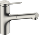 Змішувач з витяжним душем для кухонної мийки HANSGROHE ZESIS M33 74800800, нержавіюча сталь 800004186 фото 1
