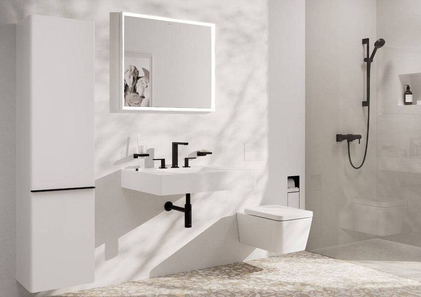 Змішувач для раковини з донним клапаном HANSGROHE TECTURIS E 73030670, чорний матовий 800004136 фото