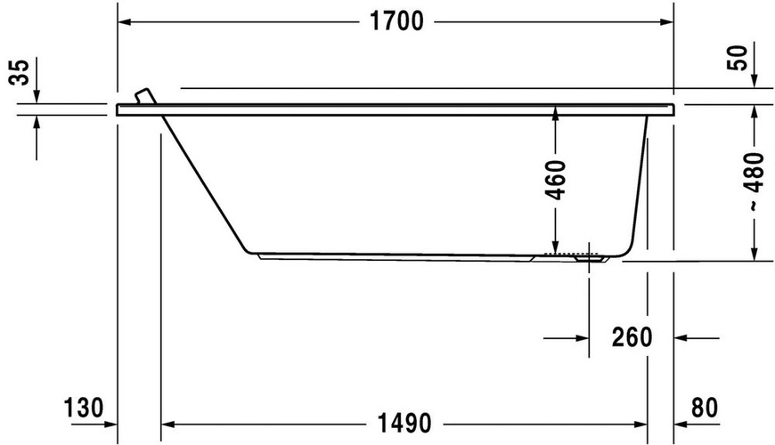 Ванна акрилова DURAVIT STARCK 700337000000000, 170х90 800005926 фото